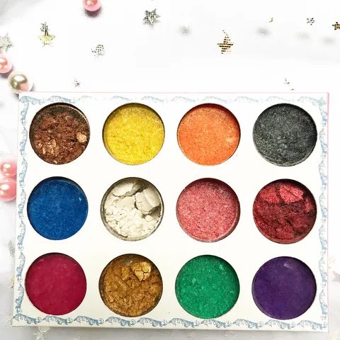 12 Grid Nail Art Glitter Sequins UV Resin Slime Filling Material Colorful Flakes DIY Craft Decoration Set