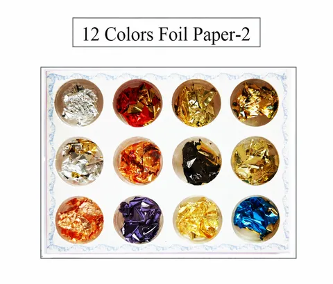 12 Griglia Nail Art Glitter Paillettes Resina UV Melma Materiale di Riempimento Fiocchi Colorati Set di Decorazione DIY