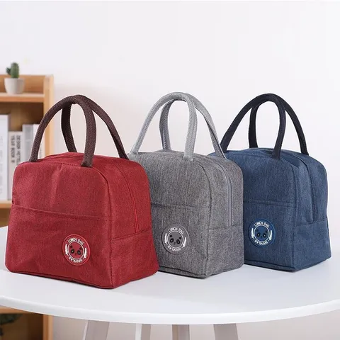 Waterdichte Geïsoleerde Lunchtas Draagbare Thermische Koeltas Kationische Oxford Stof Herbruikbare Maaltijd Prep Tas voor Werk Picnic Reizen