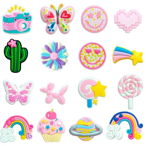 Breloques pour Chaussures en Caoutchouc Souple PVC Créatif Décoration de Chaussures de Jardin DIY Accessoires de Chaussures de Dessin Animé Mignon Pour Sandales