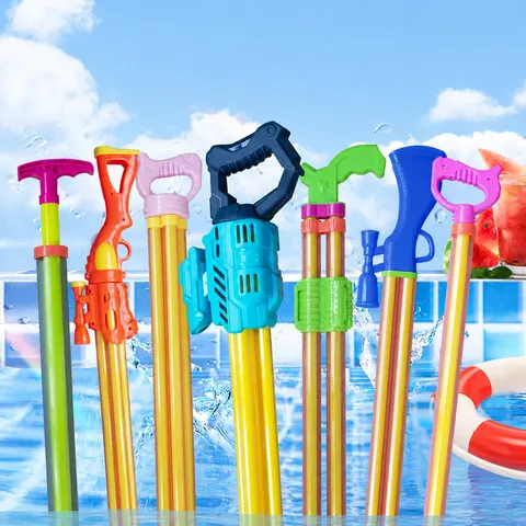 Outdoor Summer Water Play Plastic Pull Type High Pressure Water Gun Beach Pool Toy For Kids And Adults