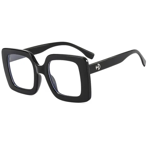 Unisex Blaulichtfilter Brille Modische TR90 Quadratischer Rahmen Klare Brille Große Brille Für Damen Herren Street Style