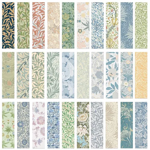 Classic Art Vintage Floral Bookmarks Aesthetic Plant Paper Page Marker For Reading Book Decoration DIY Stationery Gift
