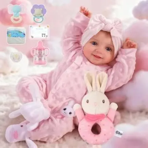 Lifelike Reborn Baby Doll Realistic Vinyl And Cloth Soft Body Newborn Baby Doll Cute Companion Toy Gift