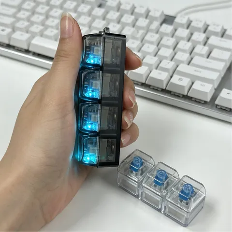 Cross Border Mechanical Switch Fidget Toy Keychain Creative Stress Relief Pendant