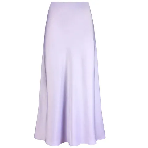 Dames Elegante Hoge Taille Fishtail Satijn Rok Effen Kleur Aansluitend Midi Rok Lente Zomer Mode Onderdelen