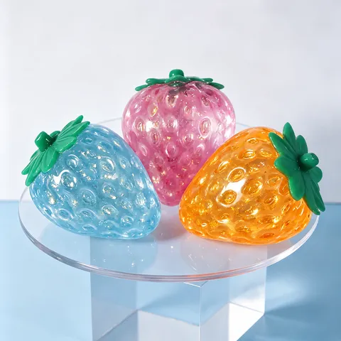 Cute Strawberry Squishy Toy Slow Rising Glitter Maltose Fidget Toy Stress Relief Sensory Toy For Adults Kids