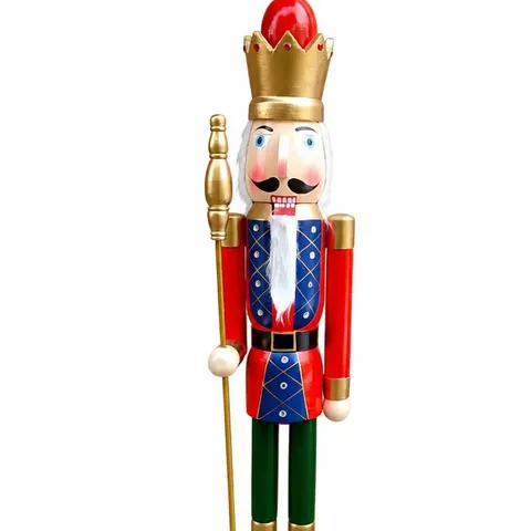 Large Wooden Nutcracker King Soldier Doll Ornament Traditional Christmas Figurine Decor For Home Party Scene Decoration
