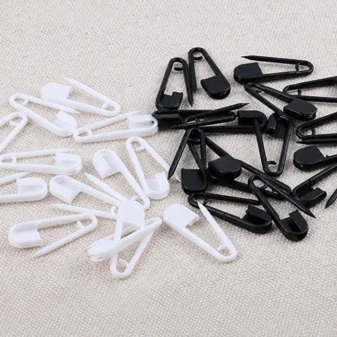 Plastic Safety Pins For Garment Tagging Clothing Pins Small Plastic Pins Black And White Safety Pins Craft Pins