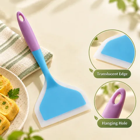 Spatola In Silicone Bocca Larga Resistente Al Calore Flessibile Antiaderente Utensile Da Cucina Per Tamagoyaki Omelette Pancake