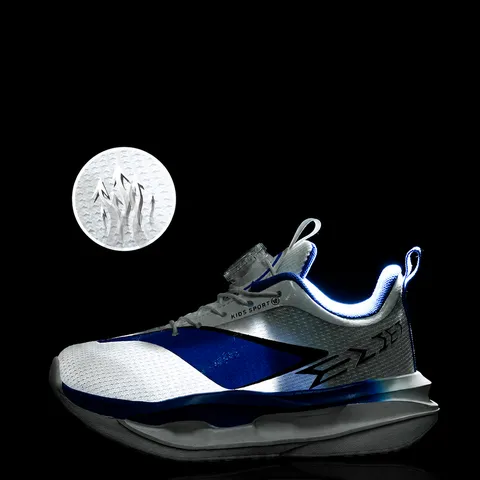 Girls Mesh Running Shoes Breathable Hook And Loop Casual Sneakers Kids White Sports Shoes Outdoor Trainers Autumn