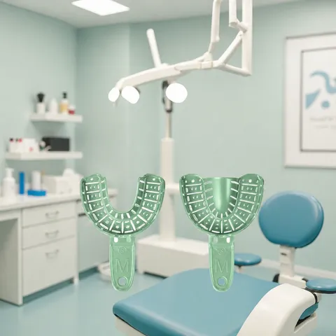 Dental Impression Trays Plastic High Temperature Resistance Orthodontic Dental Lab Materials Set for Adults
