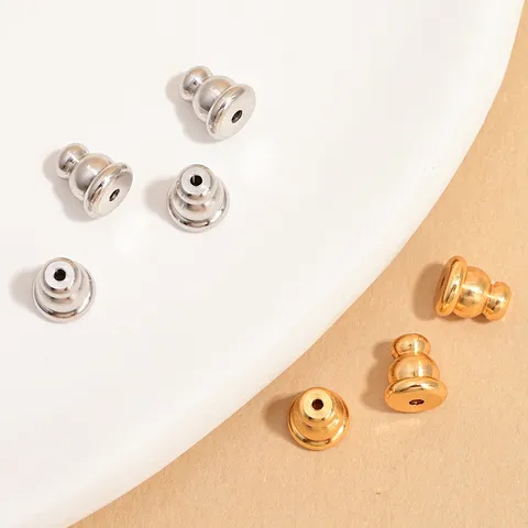 Perles Intercalaires en Argent Sterling S925 Polies Forme de Gourde Accessoires de Bijoux DIY pour Création de Colliers et Bracelets