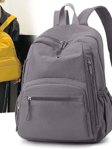 Waterproof Oxford Fabric Backpack Large Capacity Multi Layer Commuter Travel School Bag For Men Women Urban Simple Daypack