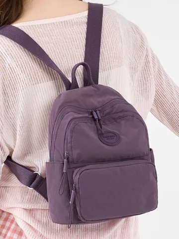 Zaino in Nylon Leggero Casual da Donna Resistente all'Acqua Stile Coreano Piccolo Zaino da Viaggio per Pendolari Moda Borsa
