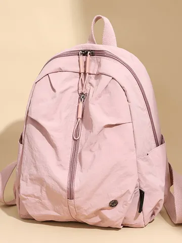 Vintage Corduroy Outdoor Backpack Lightweight Casual Solid Color School Bag For Men Women Retro Travel Hiking Backpack