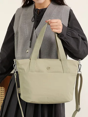 Women Casual Nylon Tote Bag Lightweight Shoulder Crossbody Handbag With Adjustable Strap Versatile Small Travel Work Bag
