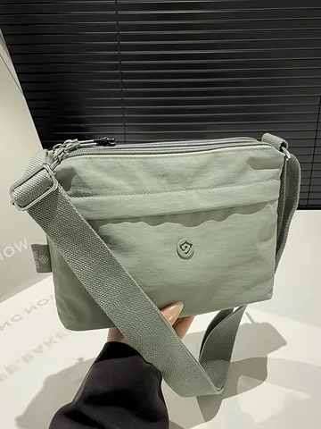 Women's Lightweight Waterproof Oxford Cloth Crossbody Bag Multi-layer Zipper Shoulder Bag Versatile Casual Messenger Bag For Daily Commute