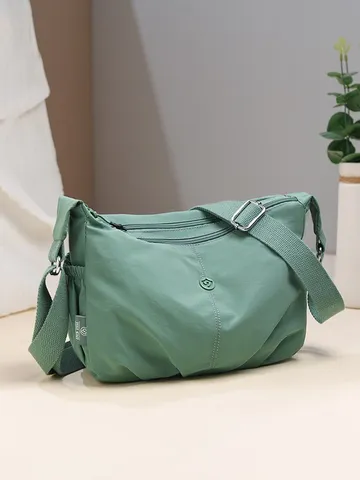 Women Oxford Cloth Crossbody Bag Casual Multi-Pocket Lightweight Shoulder Bag Versatile Daily Commuter Mother Bag Adjustable Strap
