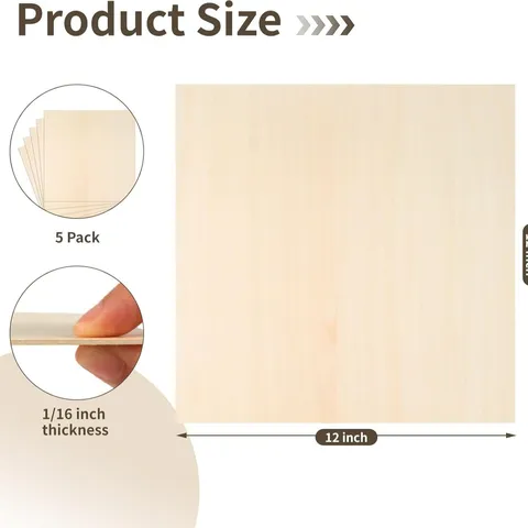 Leere Quadratische Lindenholz Platten Unbearbeitete Holzbretter Für DIY Malerei Untersetzer Heimdekoration Holzhandwerk