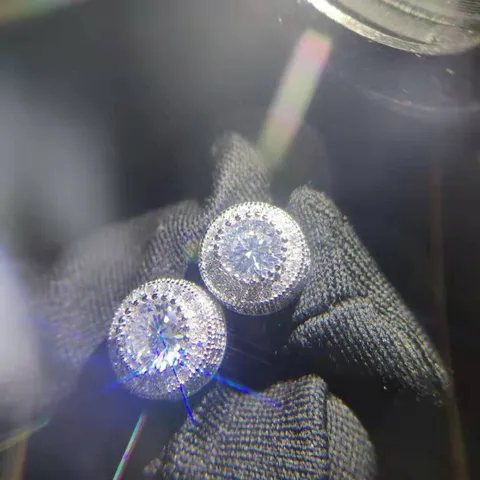 Pendientes de Botón Halo de Cobre de Lujo Redondo Cristal Strass Poste de Acero Inoxidable Joyería de Moda Para Mujer
