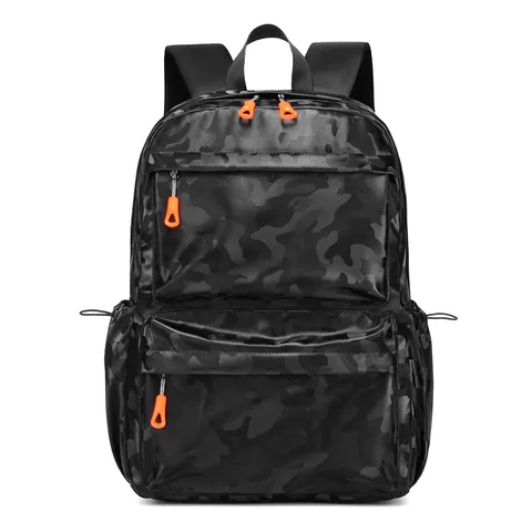 Sac à Dos Camouflage pour Ordinateur Portable Étanche en PU Extérieur Commuting Sac à Dos Multi-poches pour Hommes Femmes Sac de Voyage Décontracté
