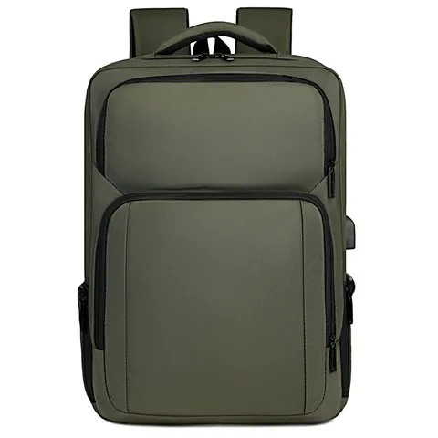 Zakelijke Laptop Rugzak Grote Capaciteit Multi Compartiment Reizen Daypack Uitbreidbare Professionele Woon-werkverkeer Rugzak Met USB Oplaadpoort Oxford Doek Ademend Tas