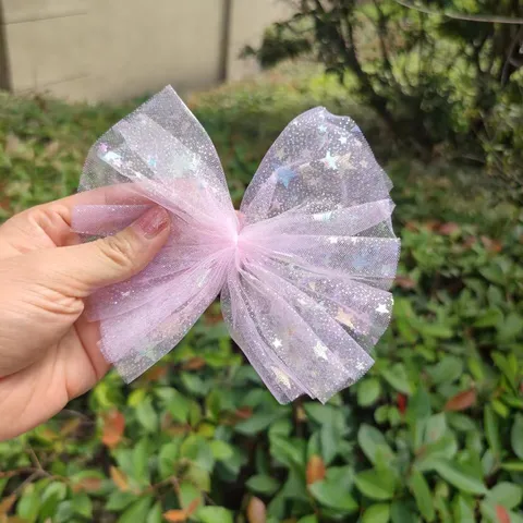 DIY Πάγος και Χιόνι Μεγάλος Φιόγκος Αξεσουάρ Μαλλιών Νιφάδα Χιονιού Δίκτυο Γκλίτερ Φιόγκοι Μαλλιών για Γυναίκες Παιδιά Υλικό Χειροτεχνίας