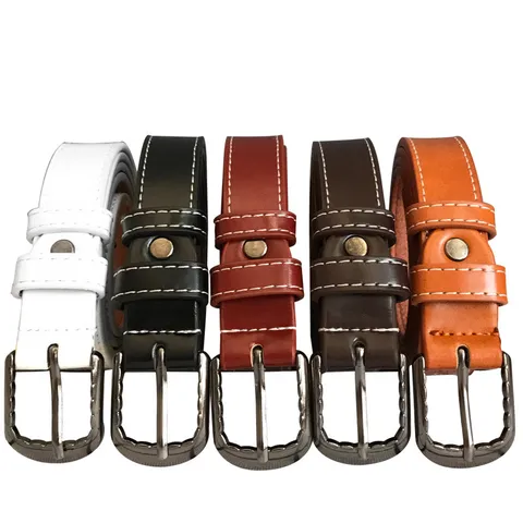Cintura in Pelle Sintetica Retro da Donna Traforata Fibbia ad Ardiglione Casual Versatile Fascia in Vita Per Jeans Pantaloni Accessori di Moda