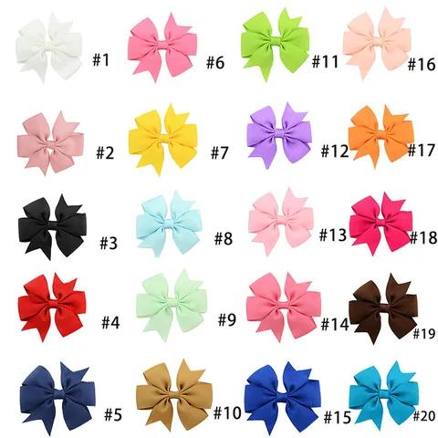 Pinces à Cheveux Nœud en Ruban Gros-Grain Faites Main pour Enfants Mignons Accessoires de Cheveux Nœud Épingles