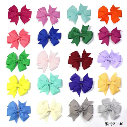 Pinces à Cheveux Nœud en Ruban Gros-Grain Faites Main pour Enfants Mignons Accessoires de Cheveux Nœud Épingles