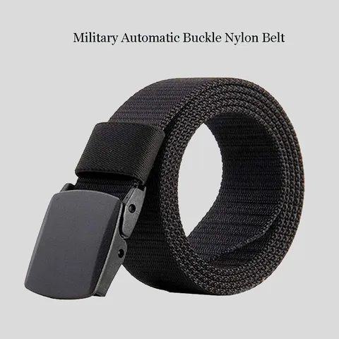 Cintura Tattica in Nylon Casual da Uomo Allenamento all'Aperto Traspirante Asciugatura Rapida Sport Con Fibbia in Plastica