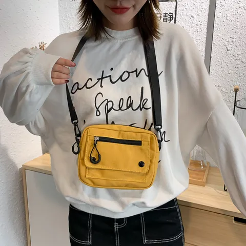 Γυναικείο Mini Τσάντα Χιαστί Casual Καμβάς Μονόχρωμο Μόδα Τσάντα Ώμου Καθημερινή Ταξίδι Μικρή Τσάντα Χειρός
