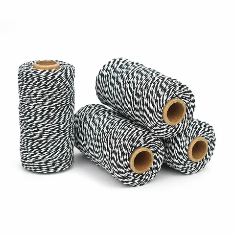2mm Two Strand Twisted Cotton Cord Colorful Twine String For DIY Craft Gift Wrapping Home Decor Binding