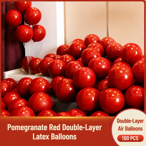 Globos de Látex Gruesos Rojos Oro Confeti Globos Para Decoración de Fiesta de Bodas Suministros de Eventos