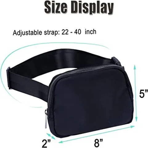 Men's Waterproof Nylon Waist Bag Casual Travel Fanny Pack Adjustable Strap Crossbody Chest Bag