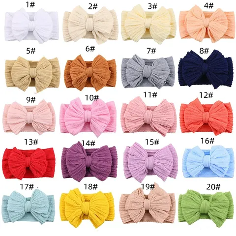 Infant Baby Bow Hair Band Cute Cable Knit Elastic Headband Newborn Toddler Hair Accessories Sweet Bowknot Hairband