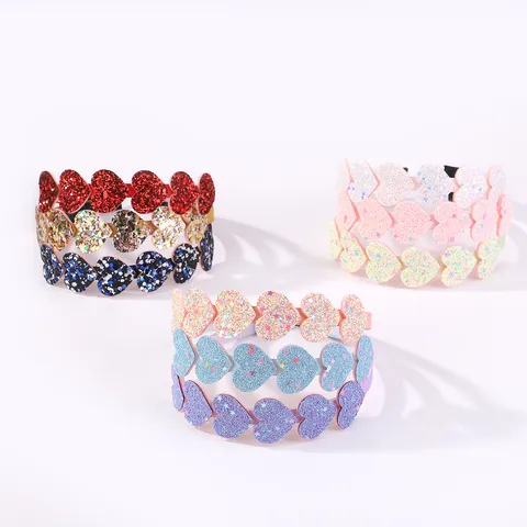 Cute Kids Princess Gradient Star Heart Headband Glitter Rainbow Hair Hoop Children Party Hair Accessories