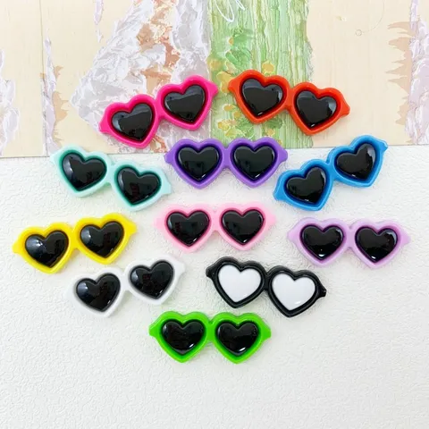 Grandi Accessori in Resina per Occhiali da Sole a Cuore Forniture Fai da Te per Forcine Decorazione Giocattoli di Peluche Colori Misti