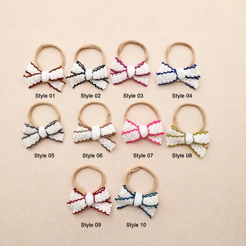 Cute Kids Kids Hair Bow Headband Infant Baby Elastic Nylon Woven Hair Band Bowknot Hair Accessories