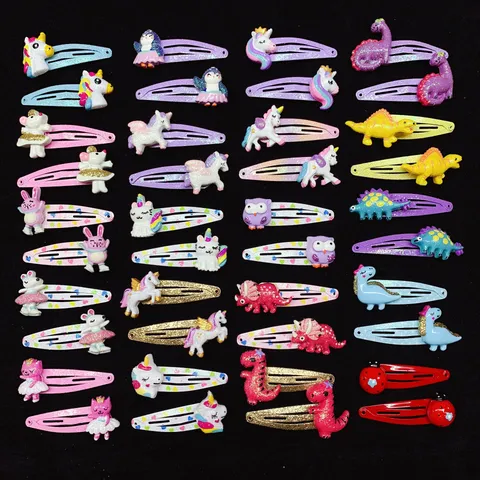 Simpatici Fermagli Per Capelli Con Animali Dinosauri Unicorno In Metallo BB Per Bambine Piccole Accessori Per Capelli Regalo