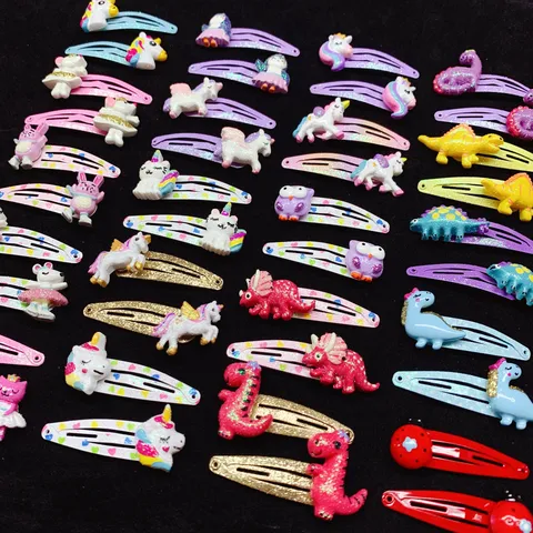 Simpatici Fermagli Per Capelli Con Animali Dinosauri Unicorno In Metallo BB Per Bambine Piccole Accessori Per Capelli Regalo