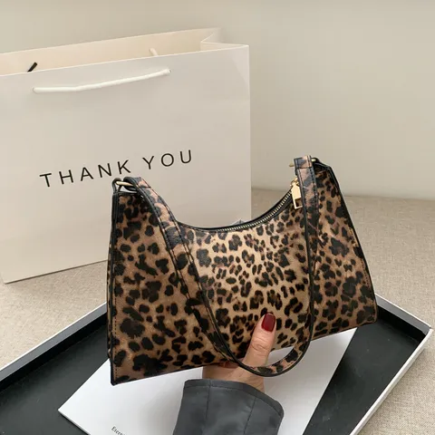 Γυναικείο Ρετρό Animal Print Δερμάτινο Τσαντάκι Ώμου Μόνα Μικρό Τσαντάκι Χιαστί