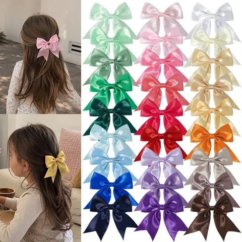 Polyester Schwalbenschwanz Schleife Haarnadel Süße Einfarbige Haarspange Süße Haaraccessoires Für Damen Kinder Tägliches Styling