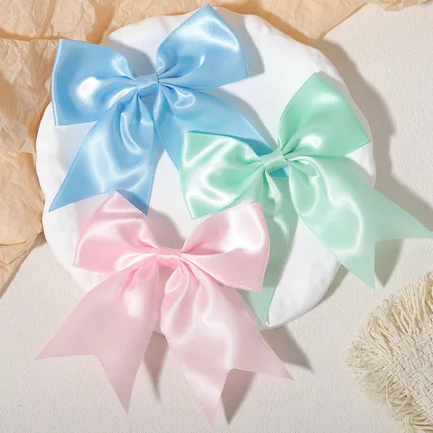 Polyester Schwalbenschwanz Schleife Haarnadel Süße Einfarbige Haarspange Süße Haaraccessoires Für Damen Kinder Tägliches Styling