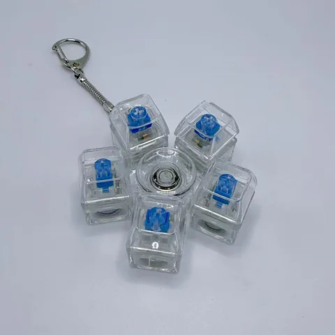 Mechanical Keyboard Clicker Fidget Toy Luminous Cat Paw Decompression Toy Stress Relief Finger Spinner Keychain Gift
