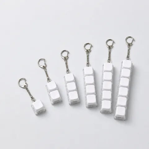 Mini Mechanical Keyboard Switch Fidget Toy Keychain Creative Stress Relief Clicker Toy With Transparent Base