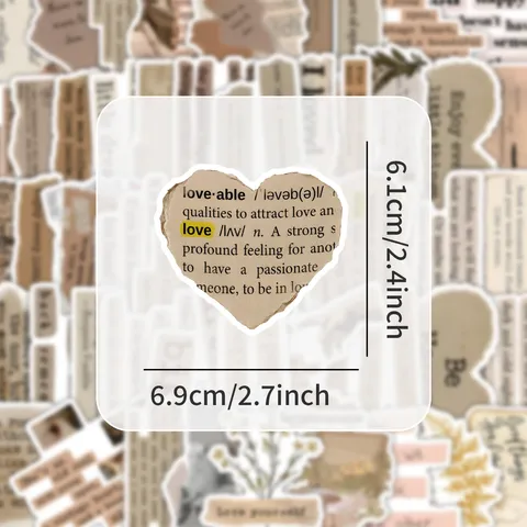 Autocollants de Bandes de Mots Anglais Vintage DIY Collage de Journal Papier Journal Esthétique Décoratif Fournitures de Scrapbooking