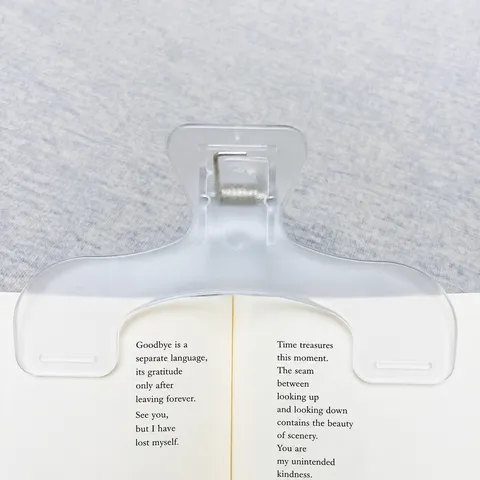 Transparent Plastic Book Clip Arc Page Holder For Student Reading Music Sheet Book Stand Reading Accessory