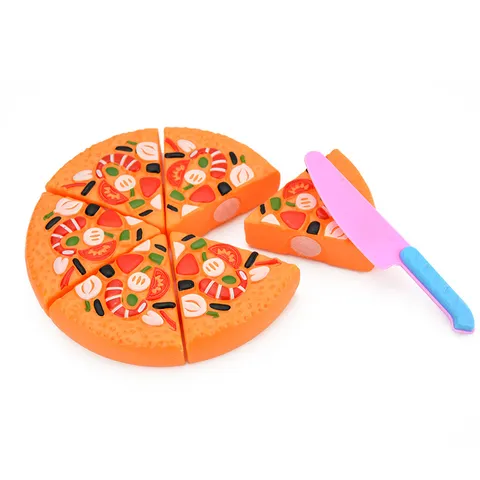 Children Kitchen Pretend Play Simulation Pizza Cutting Toy Plastic Educational Play Food Set For Kids